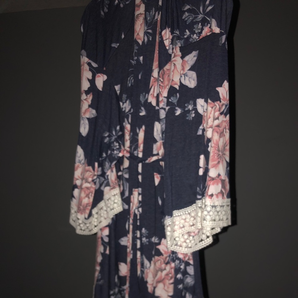 Plus size pink blush robe